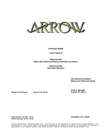 File:Arrow script title page - Lost Souls.png