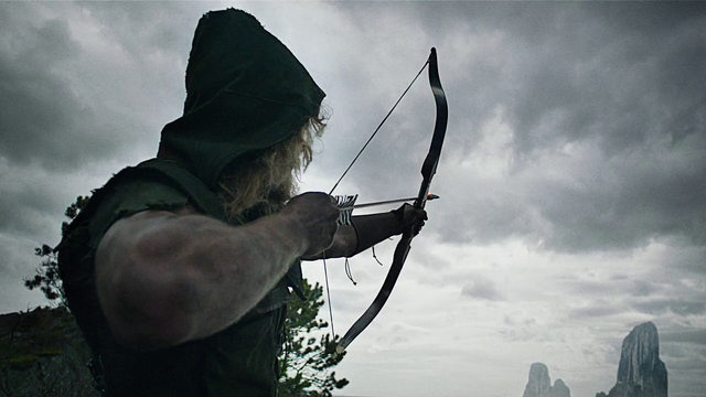 File:Oliver shooting his bow to alert the passing fisherman of his presence.png