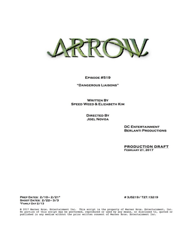 File:Arrow script title page - Dangerous Liaisons.png
