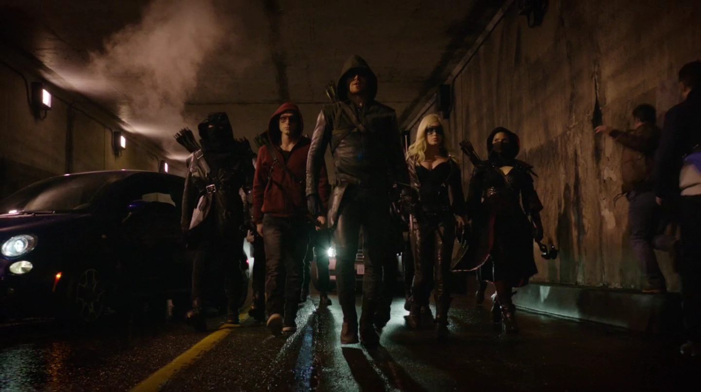 Imagen Roy Harper, Oliver Queen, Sara Lance, Nyssa al Ghul and the