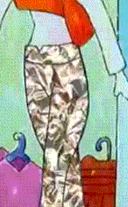 flash print loose straight pants
