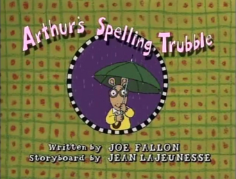 Arthur S Spelling Trubble Arthur Wiki Fandom