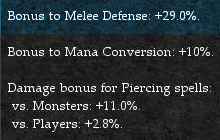 Magic Caster Defensive Modifiers