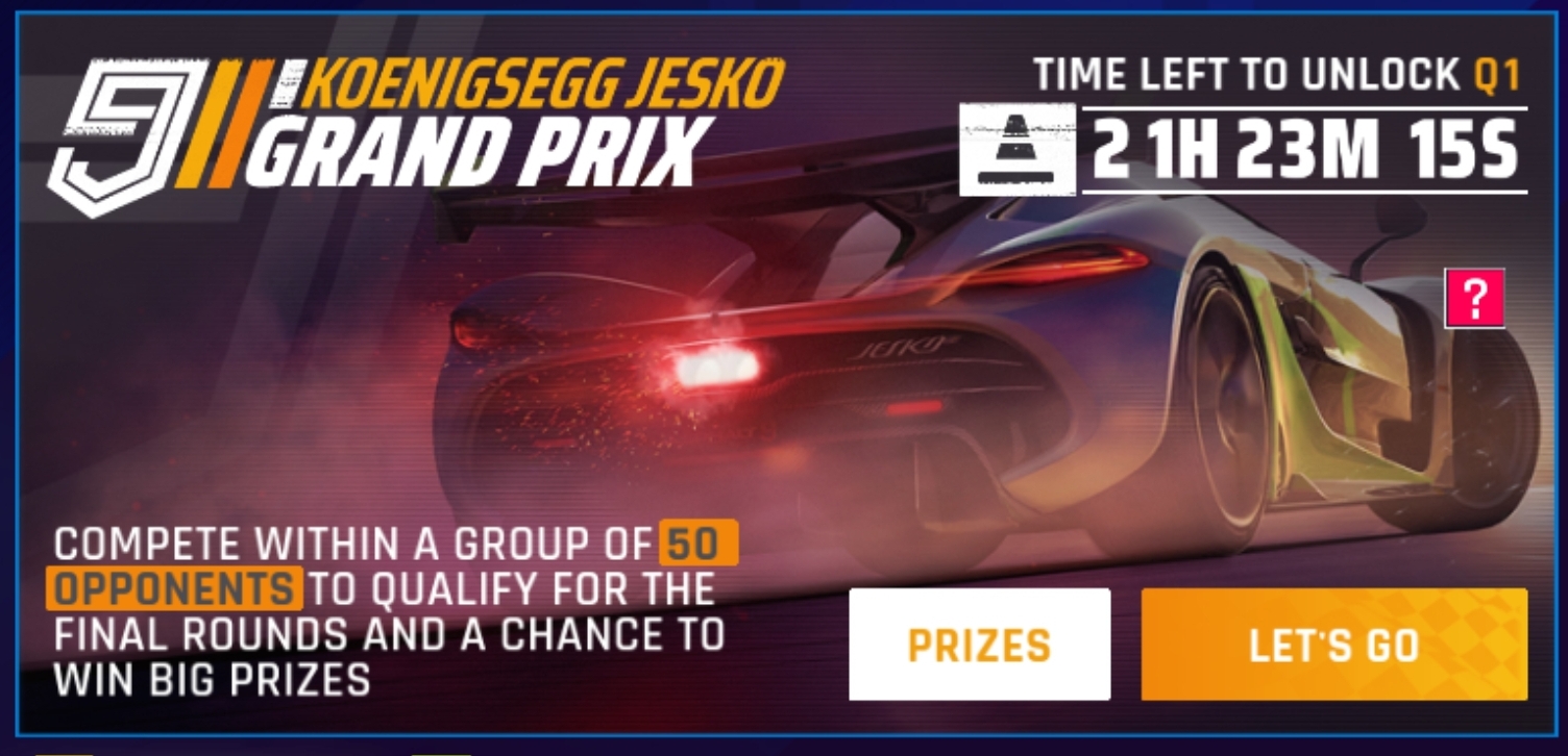 how to get the key for the jesko in asphalt 9 legends