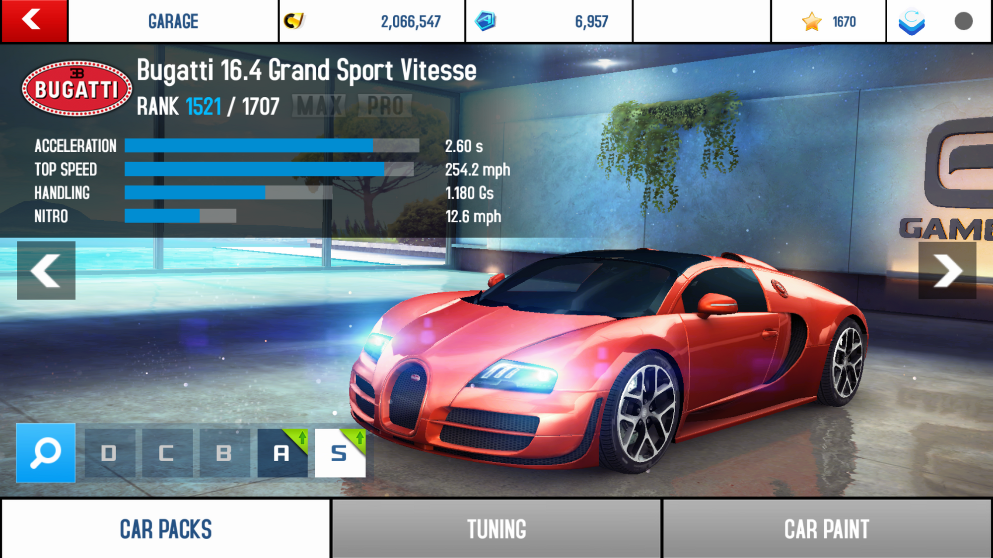 Bugatti Veyron 16.4 Grand Sport Vitesse\Performance Stats | Asphalt