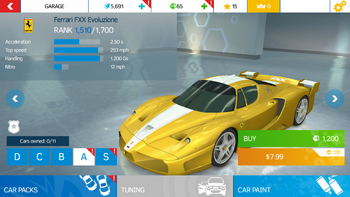 AN Ferrari FXX Evoluzione stock
