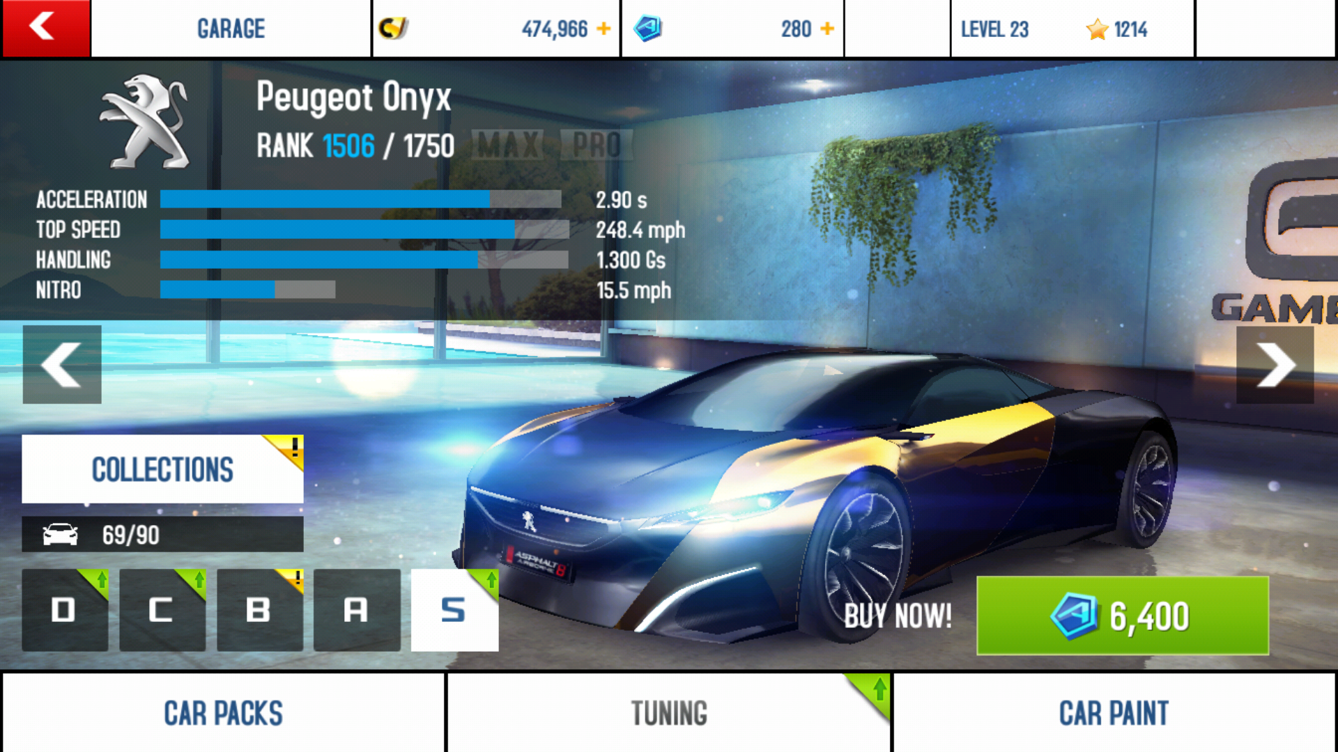 Asphalt 9 peugeot onyx