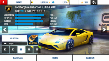 A8 Gallardo stats (MP MPH)