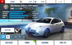 Alfa Romeo Giulietta 2016 Veloce Stats Asphalt Wiki