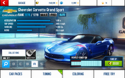 A8 Corvette GS stats (MP MPH)