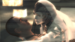 A hologram of Aita and Juno