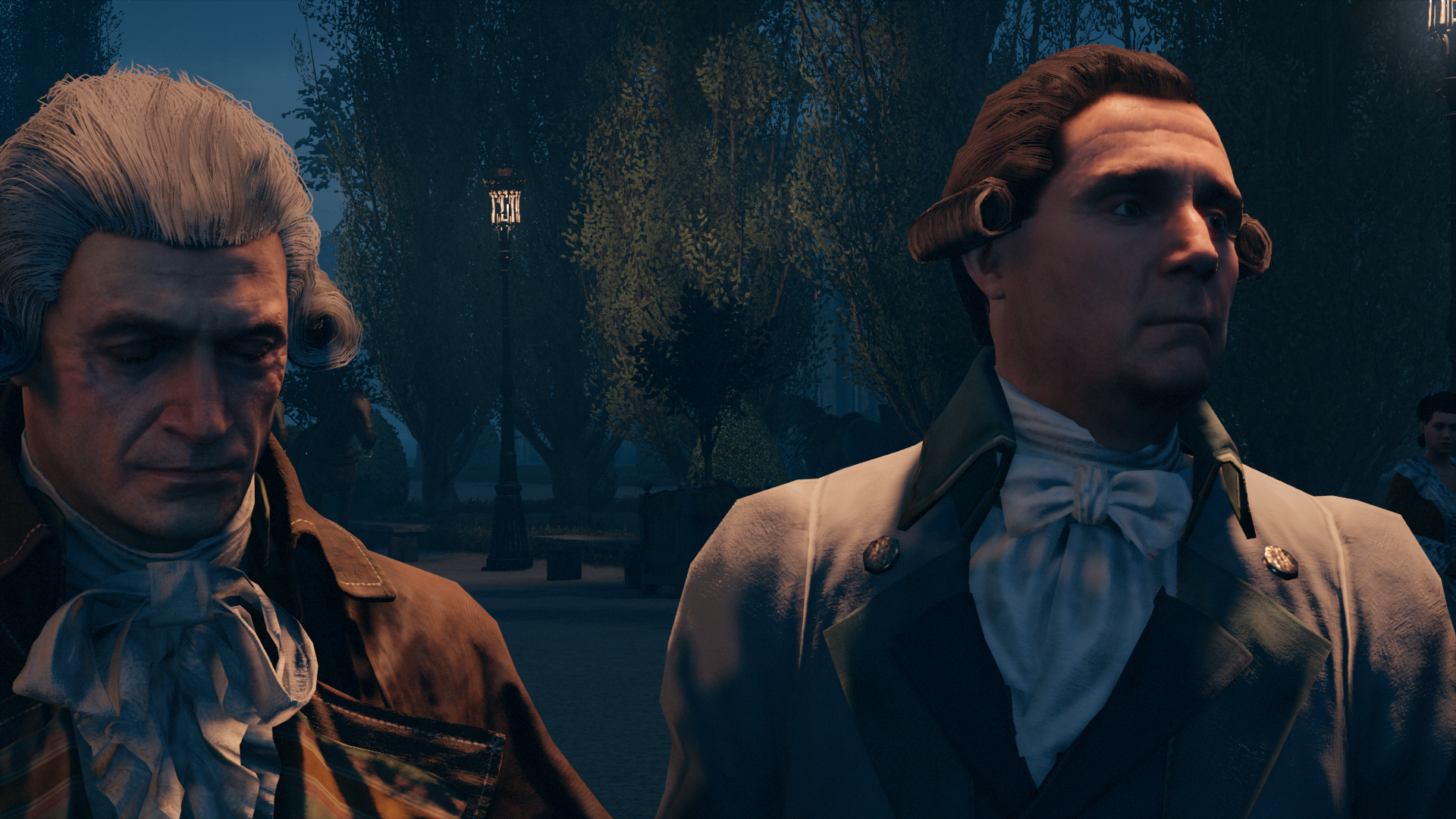 Robespierre entrando en el Palacio de Versalles. Imagen del juego Assassin's Creed: Unity.