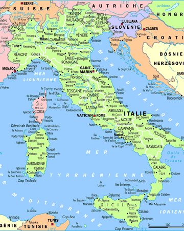carte italie rome
