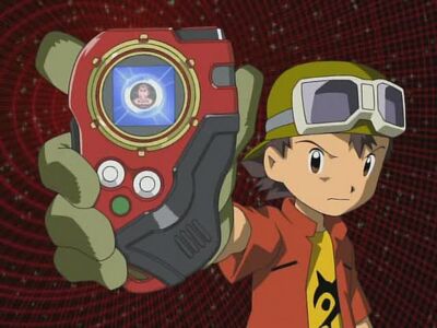 Takuya with his Digivice