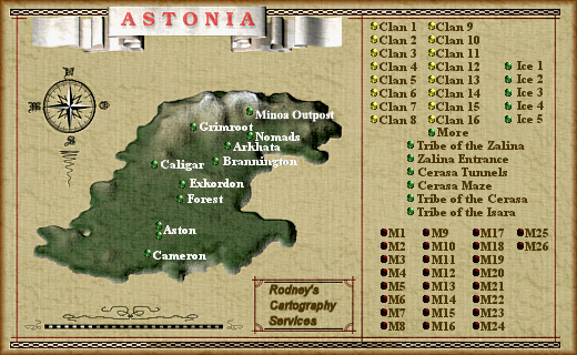Astonia Teleport Map