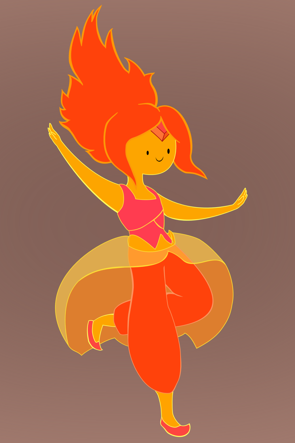 Image - Flame princess adventure time vector by ...