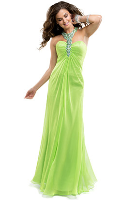 Image Beaded halter green prom  dress  png Austin  Ally 