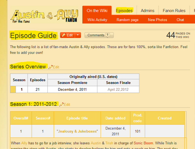 Episode guide