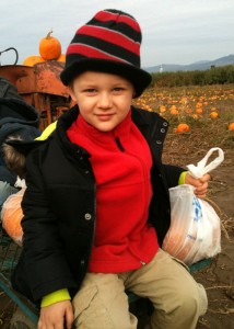 London McCabe with Pumpkins