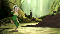 Toph combat Korra