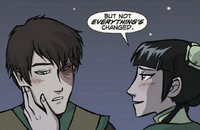 Mai sur le point d'embrasser Zuko