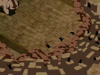 Aang battles Royal Guards
