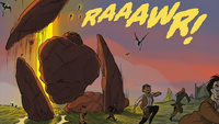 Rock spirit attacking