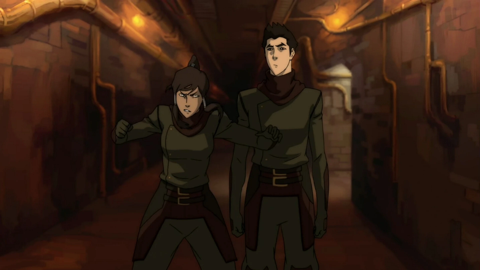 Изображение К1х11 Корра и Мако в костюмах Уравнителей