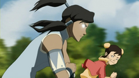 Korra using the Avatar State