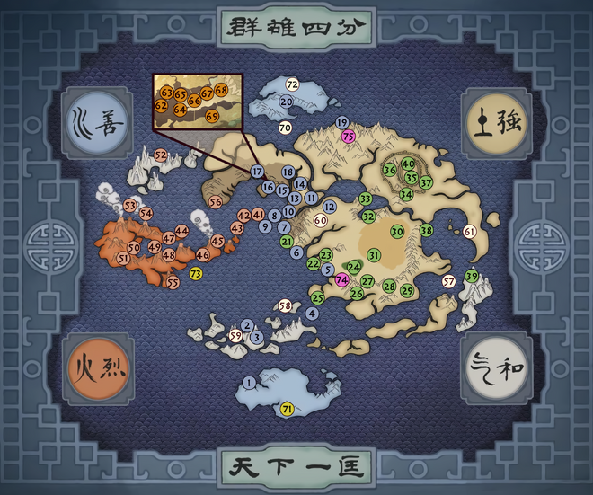 Map of the Avatar World