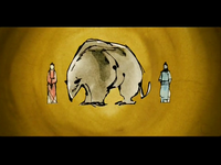 Oma and Shu learn earthbending