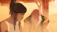 Korra and Iroh at Xai Bau's Grove