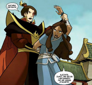 Zuko deteniendo a Katara