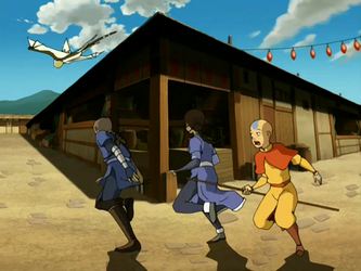 Team Avatar Flees From The Pirates Team Avatar Flees From The Pirates