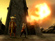 Aang haciendo Fuego Control
