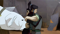 Bolin hugging Korra