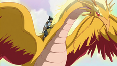 Korra y el pájaro dragón