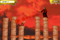 Aang dodging a normal attack