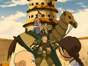 Sokka schlägt Fong nieder