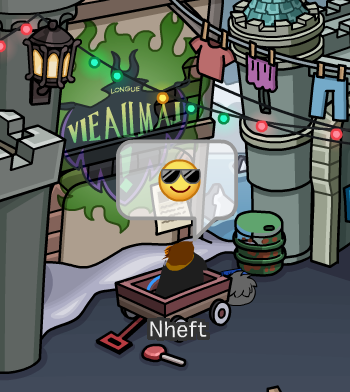 Nheft sur Aventure Pingouin pendant la Fête des Décadents