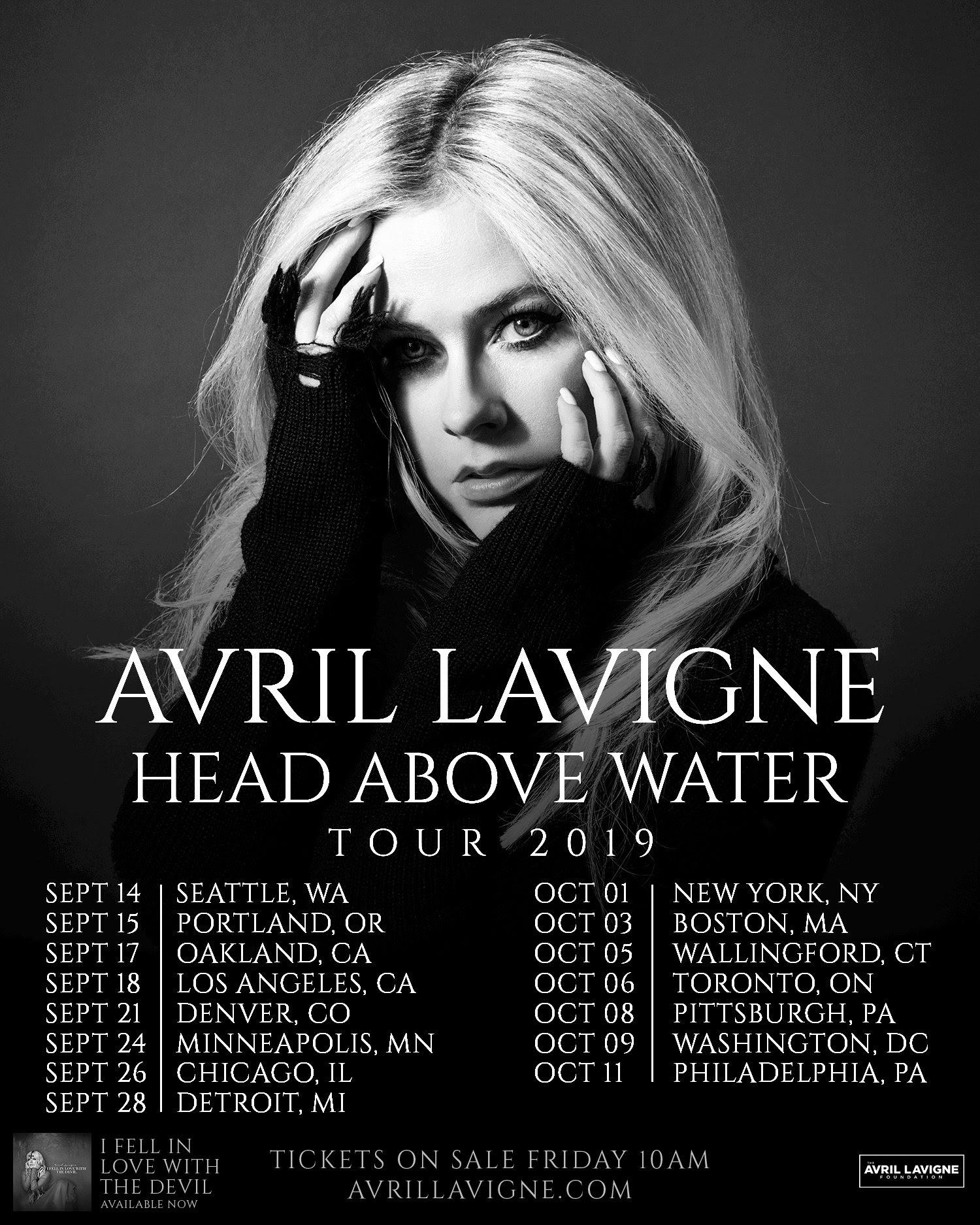 avril lavigne head above water tour europe