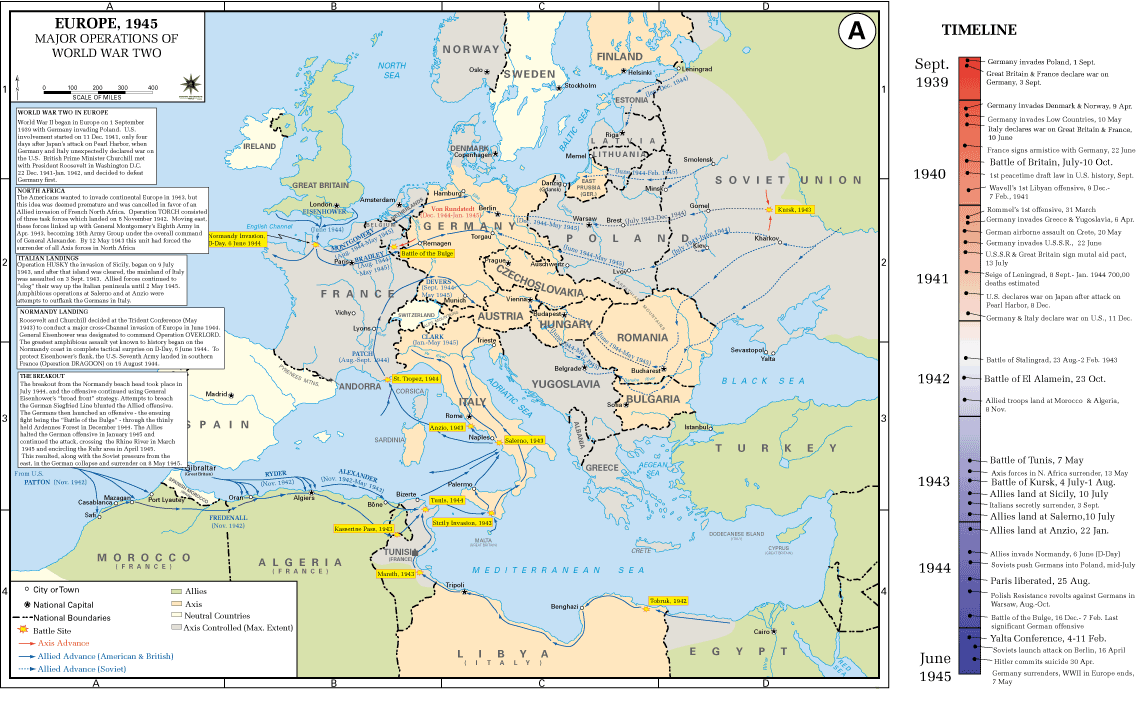 Map Of Ww2 Europe