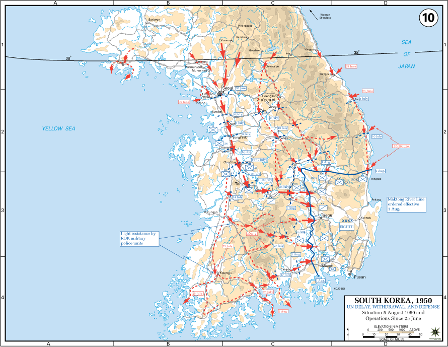 strategic war map korean war