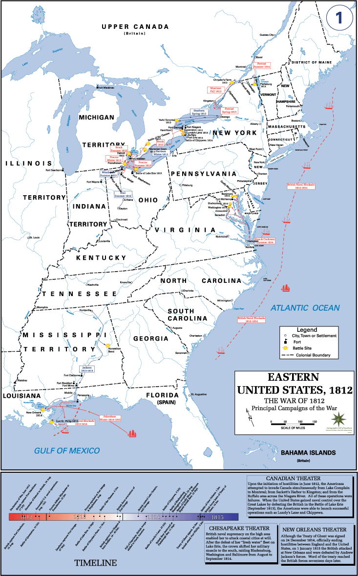 War of 1812 Map
