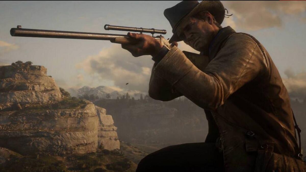 Red Dead Redemption 2 long scoped sniper rifle