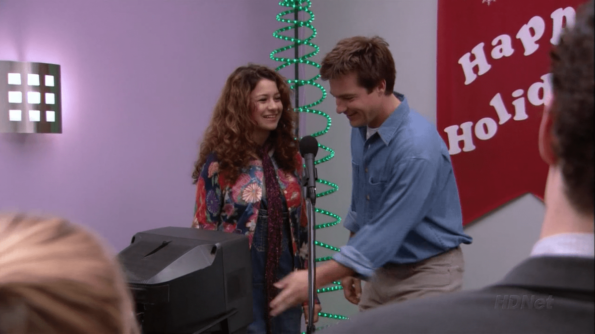arrested development Christmas episode Afternoon Delight Maeby and Michael about to perform karaoke
