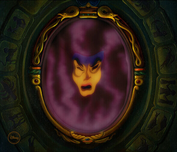Magic mirror face in the mirror snow white and the 7 dwarfs 1937