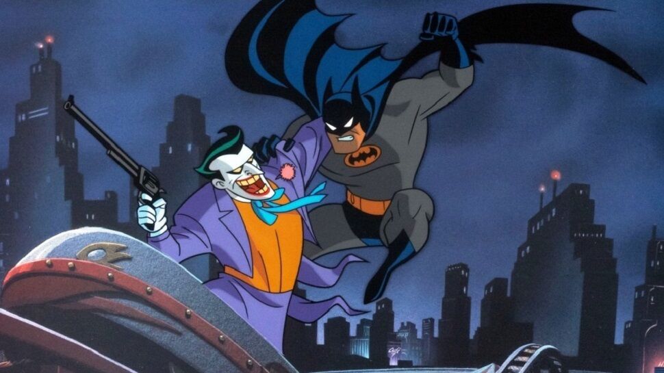 Batman fighting Joker Batman: The Animated Series