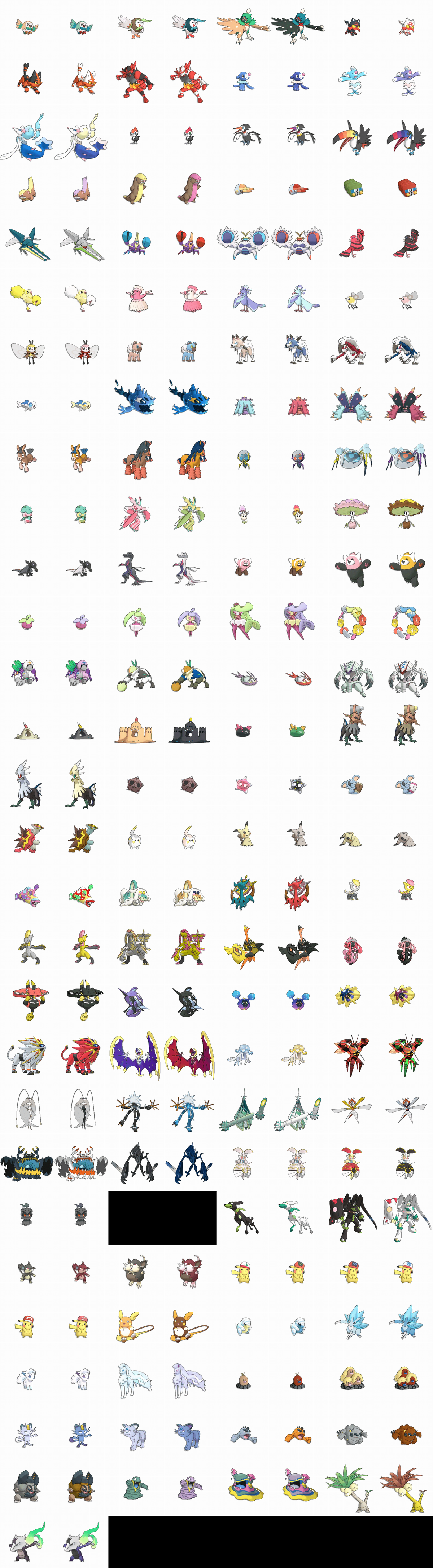 Pocket Monsters: Sun-Moon-hen Lists