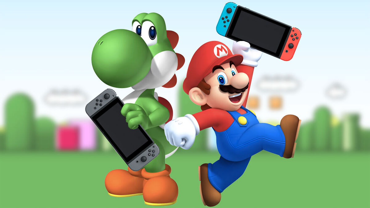 Mario and Yoshi with Switch